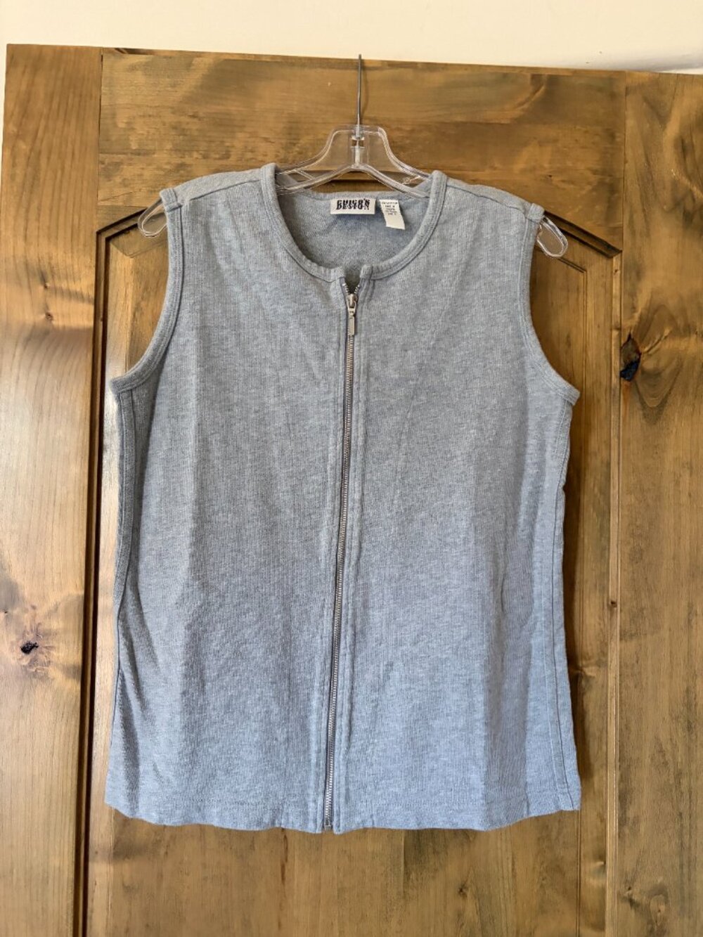 CHICO'S DESIGN Size 1 Medium gray cotton vest-Nice for fall!